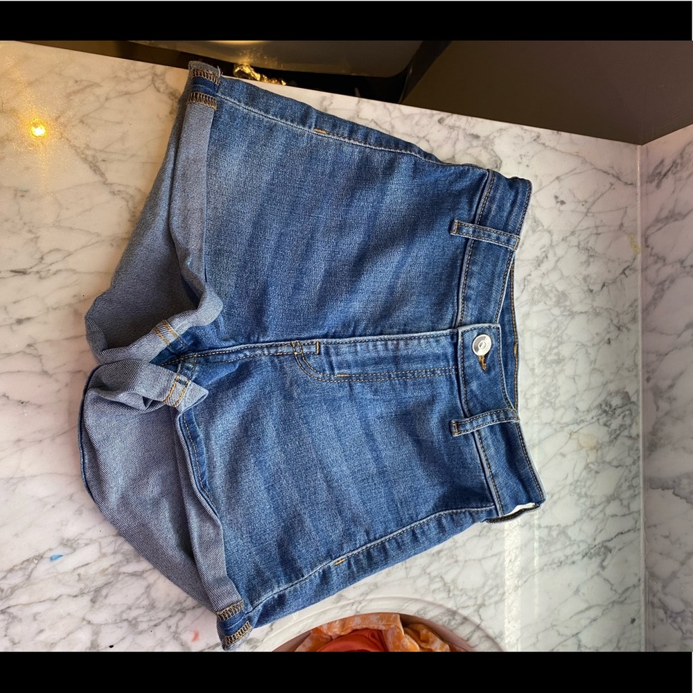 high waisted jean shorts